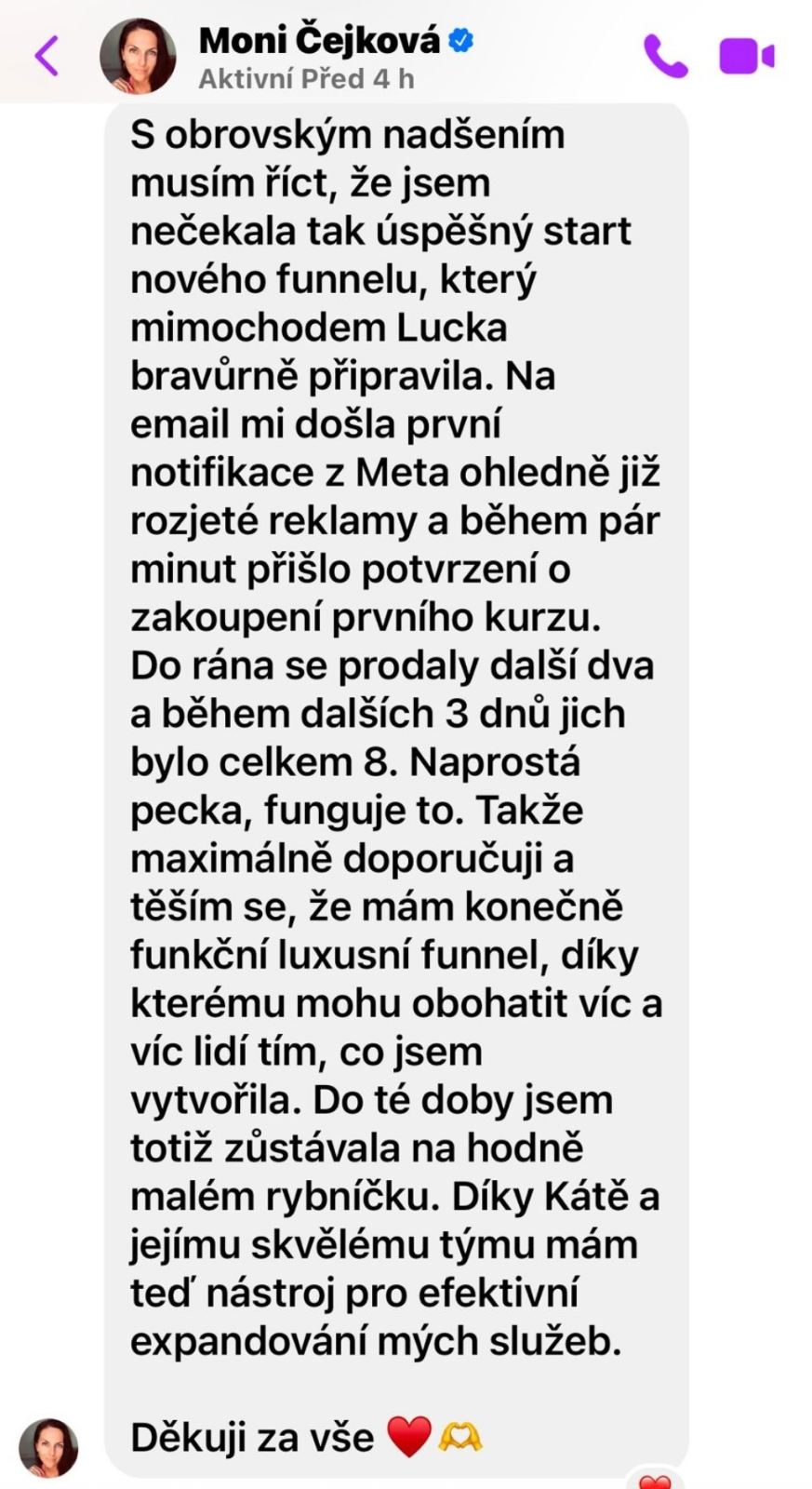 Reference Moni Čejková